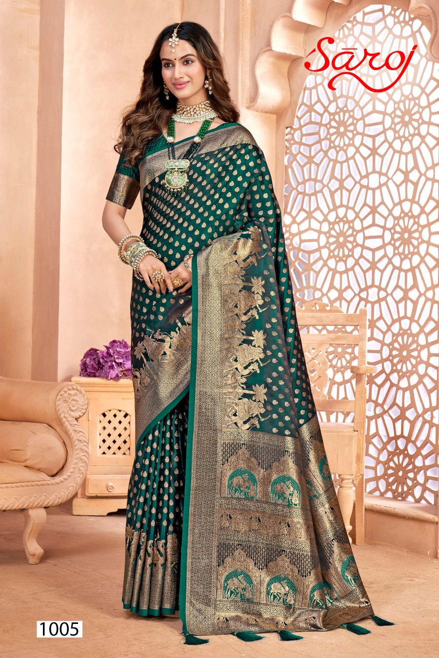 Saroj Panachee Silk With Jacquard Work Saree Collection
